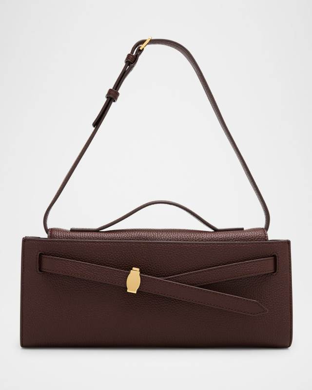 Dash Belted Grain Leather Clutch Bag